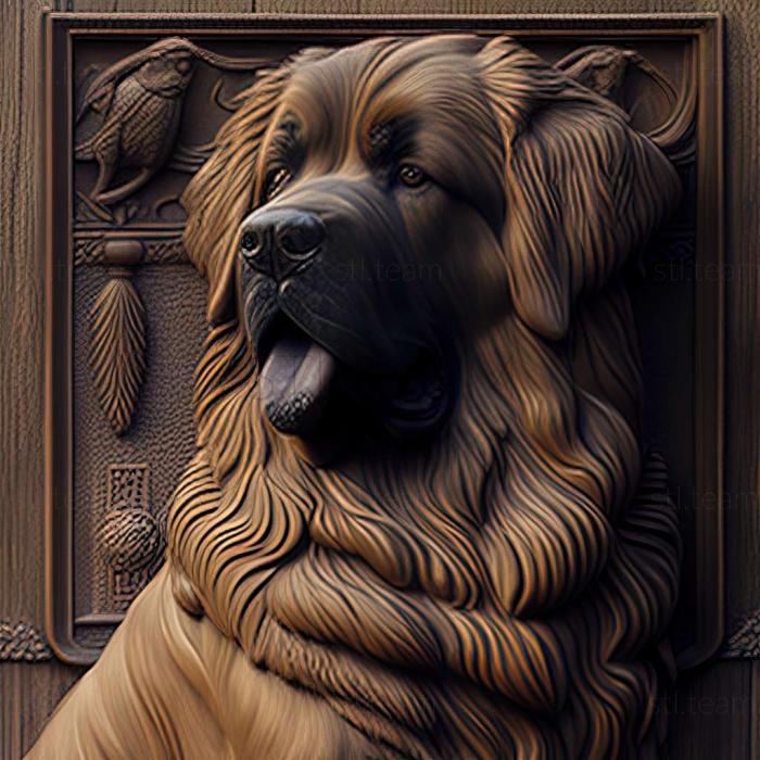 3D model Leonberger dog (STL)